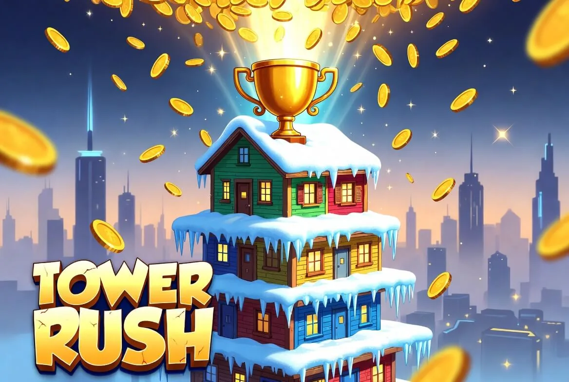 Tower Rush cash stake and cash-out interface